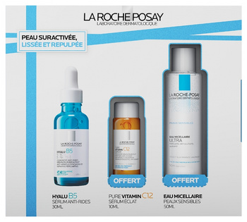 La Roche-Posay Hyalu B5 Serum Set, Zestaw, Serum z Witaminą C12 10ml, Serum Hialuronowe, 30ml, Woda Micelarna 50ml