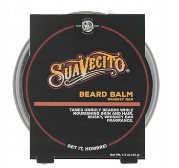 Suavecito Beard Balm Whiskey Bar, Balsam do Brody Pielęgnuje i Ujarzmia Zarost, 42g