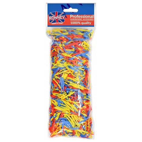 Ronney Professional Silicone Hair Toner Silikonowe Gumki do Włosów Kolorowe 100g RA00340