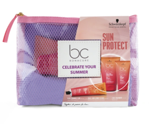 Schwarzkopf BC Bonacure Sun Protect Zestaw Wakacyjny z Ochroną Przeciwsłoneczną do Pielęgnacji Włosów w Kosmetyczce, 100ml, 75ml, 100mll