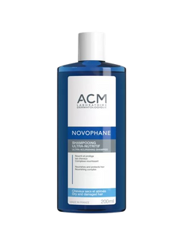 ACM Laboratories Novophane Ultra Nourishing Shampoo, Nawilżający i Odżywczy Szampon do Suchych Włosów, 200ml
