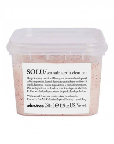 Davines SOLU Sea Salt Scrub Cleanser - Głęboko Oczyszczająca Pasta, Peeling do Skóry Głowy, 75ml