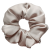Glamour Scrunchie Satyna Jedwabna Ręcznie Wykonana Gumka do Włosów, Beżowa M