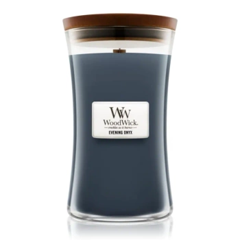 Woodwick Evening Onyx Świeca Zapachowa z Drewnianym Knotem, 610g 