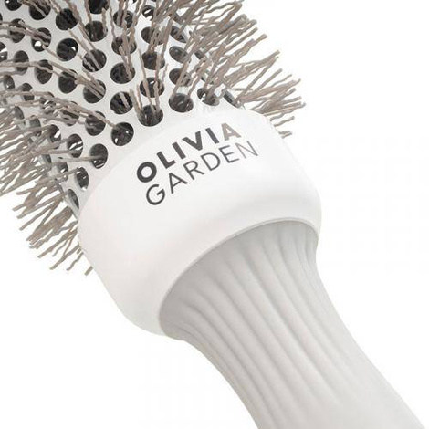 Olivia Garden Expert Blowout Speed XL White & Grey, Ceramiczna Szczotka z Wydłużonym Korpusem, 45mm