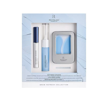 Revitalash Revitabrow, Zestaw Refresh, Odżywka Stymulująca Wzrost Brwi 3ml + Lash&Brow Masque 5ml + Płatki pod Oczy Wielokrotnego Użytku