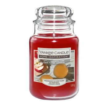 Yankee Candle Apple Cinnamon Cider, Duża Świeca Zapachowa, Jabłko z Cynamonem, 538g