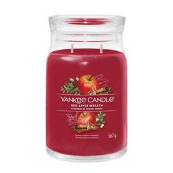 Yankee Candle Signature Large Jar Red Apple Wreath, Duża Świeca Sojowa z Dwoma Knotami, 567g