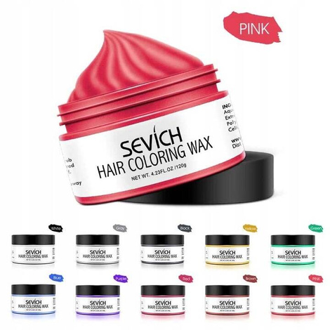Sevich Hair Coloring Wax Wosk Pink, Koloryzujący Włosy, Różowy, 120ml