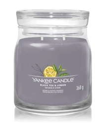 Yankee Candle Signature Citrus Black Tea & Lemon, Średnia Świeca Sojowa z Dwoma Knotami, Świąteczne Ciasteczka, 368g