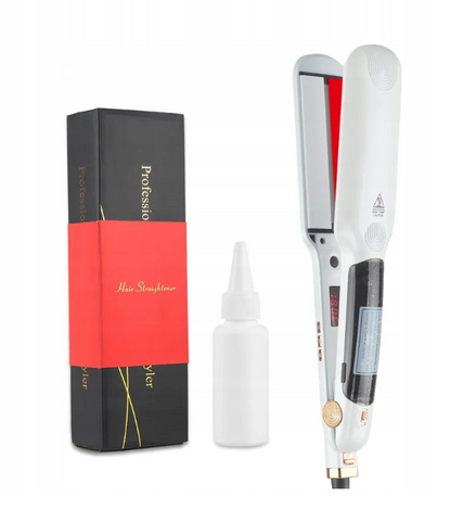 Prostownica Parowa-Podczerwień Regenerująca Włosy Podczas Prostowania LCD Szeroka