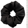 Glamour Scrunchie Satyna Jedwabna Ręcznie Wykonana Gumka do Włosów, Czarna M