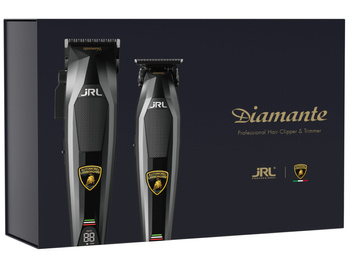 JRL Zestaw Lamborghini Diamante 2025C Czarna Bezprzewodowa Maszynka do Włosów + Diamante 2025T Czarny Bezprzewodowy Trymer do Włosów + Dwie Stacje Ładujące
