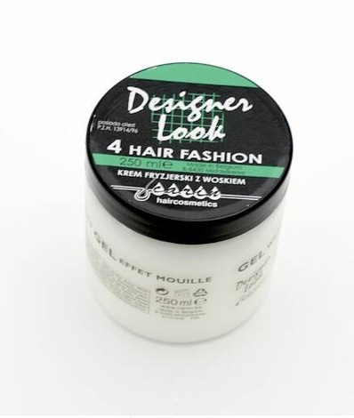 Poniks Designer Look Gel 4, Krem Fryzjerski z Woskiem do Modelowania, 250ml
