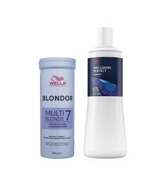 Wella Professionals Blondor Multi Blonde Rozjaśniacz do 7 Tonów, 400g + Welloxon 6% 1000ml