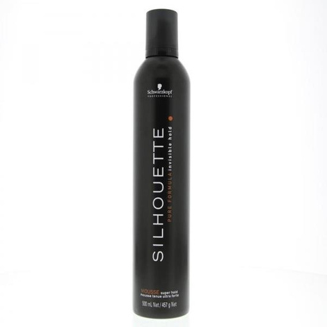 Schwarzkopf Silhouette Super Hold Mousse Mocna Pianka Dodająca Objętości 500ml Czarna