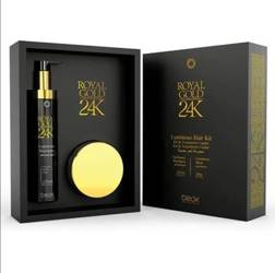 Beox Brasil ROYAL GOLD 24K Złote Proteiny Zestaw do Pielęgnacji Włosów po Zabiegach Szampon 250g, Maska 240g