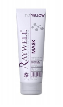 Raywell No Yellow Mask, Maska do Włosów Blond, Neutralizuje Niechciane Żółte Odcienie, 250ml