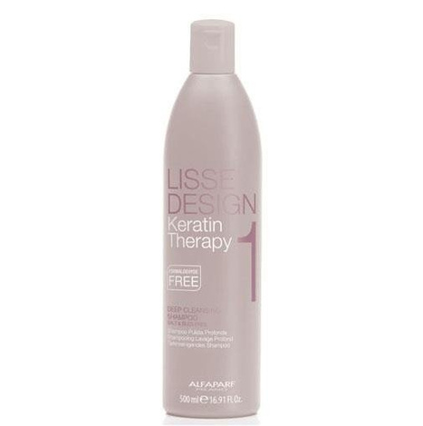 Alfaparf Lisse Design Keratin Therapy Deep Cleansing Shampoo, Szampon Głęboko Oczyszczający 500ml