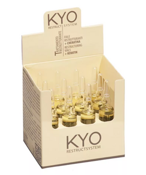 KYO Restructuring Vials, Ampułki Regenerujące do Włosów Zniszczonych z Keratyną i Kolagenem, 12x10ml