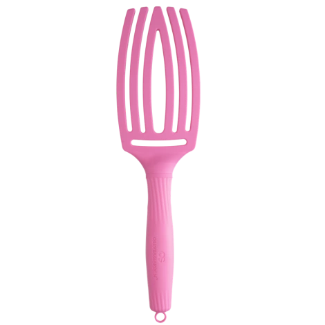 Olivia Garden Finger Brush Care Iconic Szczotka do Rozczesywania Włosów i Masażu, Włosie Dzika, Medium Pink Granita