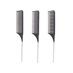 Fox Balayage Set Black - Komplet Grzebieni Do Balejażu, 3szt, Czarne