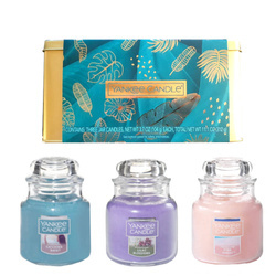 Yankee Candle Small Jar Zestaw Prezentowy Świec Zapachowych Catching Rays, Lilac Blossoms, Pink Sands, 3 x 104g
