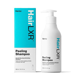 Hermz HairLXR Peeling Shampoo Szampon Peelingujący, Pobudza Przepływ Krwi, Szybszy Wzrost Włosów 300ml