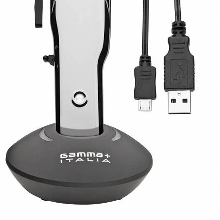 Gamma Piu Absolute Alpha Clipper, Maszynka Bezprzewodowa do Włosów z Silnikiem Rotacyjnym, 2 Ostrza, 3 Obudowy