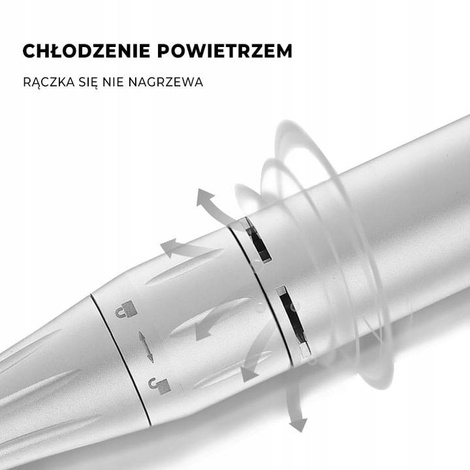 Clavier Frezarka do Paznokci z Lcd 40000 Obrotów 80W + 6 Frezów, FX1080, Szara