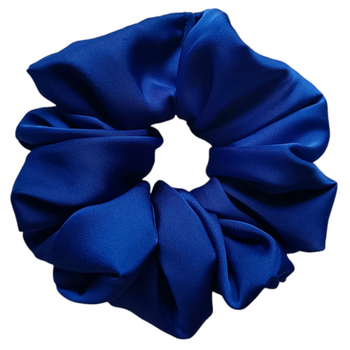 Glamour Scrunchie Satynowa Ręcznie Wykonana Gumka do Włosów,Chaber  L