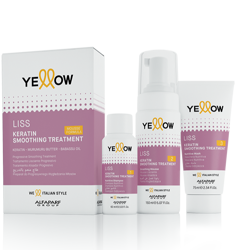 Alfaparf Yellow Liss Keratin Smoothing Treatment Brazilian Keratin Keratynowe Prostowanie Włosów Brazylijska Keratyna 150ml 75ml 60ml