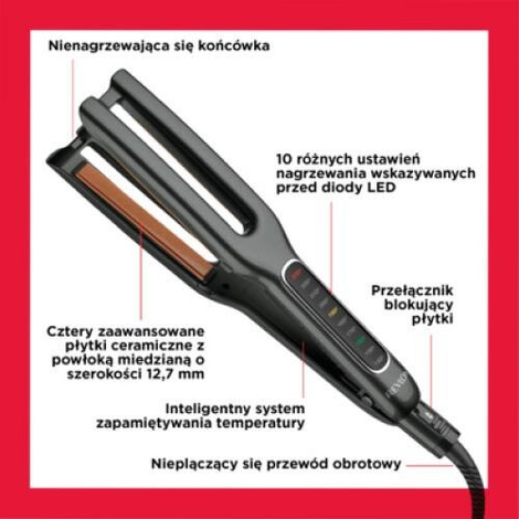 Revlon One Step Double Straight Iron, Prostownica LED Miedziano-ceramiczna, 10 Ustawień Temperatury