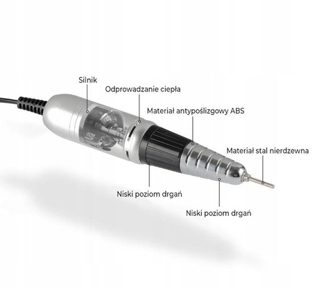 Clavier Frezarka do Paznokci Złota 65W + 6 Frezów, FX820