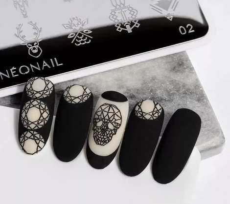 Neonail Plate for Stamps nr 02 Blaszka do Stempli 8784