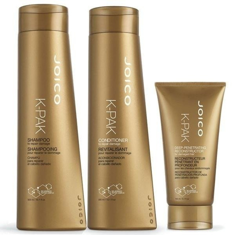Joico K-Pak Reconstructor Zestaw Regenerujący do Włosów Zniszczonych Szampon 300ml Odżywka 250ml Maska Deep Reconstructor 150ml