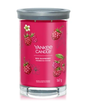 Yankee Candle Signature Large Tumbler Red Raspberry, Duża Świeca Sojowa z Dwoma Knotami, 567g
