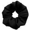 Glamour Scrunchie Satyna Ręcznie Wykonana Gumka do Włosów, Czarna, M