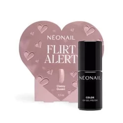 NeoNail Zestaw FLIRT ALERT, Kawowo-mleczny Lakier Hybrydowy Classy Queen 7,2ml o Pełnym Kryciu