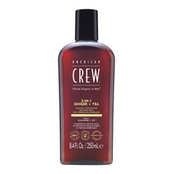 American Crew 3-in-1 Szampon, Żel Pod Prysznic i Odżywka w Jednym GINGER+ TEA, 250ml