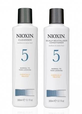 Nioxin Zestaw Leczniczy Przeciw Wypadaniu System 5 Szampon 300ml Odżywka 300ml