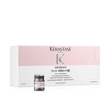 Kerastase Genesis Cure Apaisante, Intensywna Kuracja Kojąca Dla Wrażliwej Skóry Głowy, Ampułki, 10x6ml