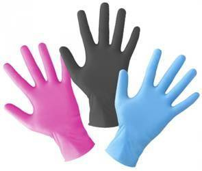 Rękawiczki Nitrylowe Różne Kolory 100 szt. - L - Fioletowe