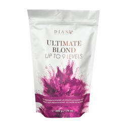 Diana Beauty Ultimate Blond Pink Powder Lightener Różowy Rozjaśniacz Do 9 Tonów z Keratyną i Aminokwasami 500g