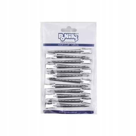 Poniks Fryzjerskie Klamry, Klipsy Metalowe, 12szt, 8,5cm