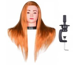 Główka Fryzjerska Treningowa + Statyw Ciemny Blond 55cm