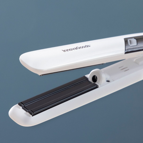 Stemio InnovaGoods Steam Iron, Ceramiczna Prostownica Parowa Regenerująca Włosy Podczas Prostowania, LCD