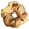 Glamour Scrunchie Satynowa Ręcznie Wykonana Gumka do Włosów, Złota M