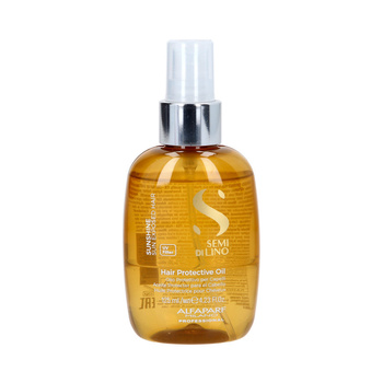Alfaparf Semi Di Lino Sunshine Hair Protective Oil, Dwufazowy Olejek do Pielęgnacji Włosów przed i po Słońcu z Filtrami UV 125ml