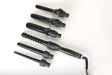 Fox Optima 6In1 Profesjonalna Lokówka Ceramiczna Spiralna do Włosów Wymienne Końcówki 32mm 25mm 19mm...